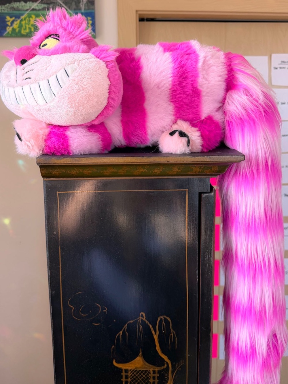 Disney Parks Cheshire Cat Plush 56" Long Boa Tail Alice in Wonderland (43" Tail) - Picture 2 of 6